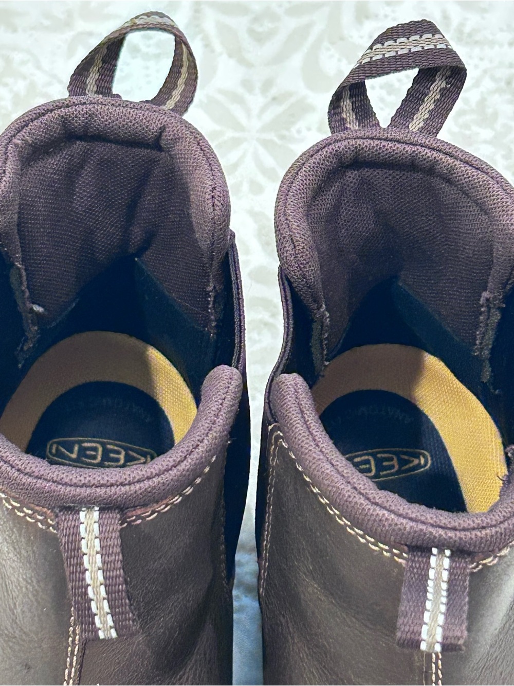 KEEN TARGHEE II WOMEN 7.5 CHELSEA MID BOOT BROWN LEATHER HIKING CHUKKA 1025871 - Picture 7 of 14